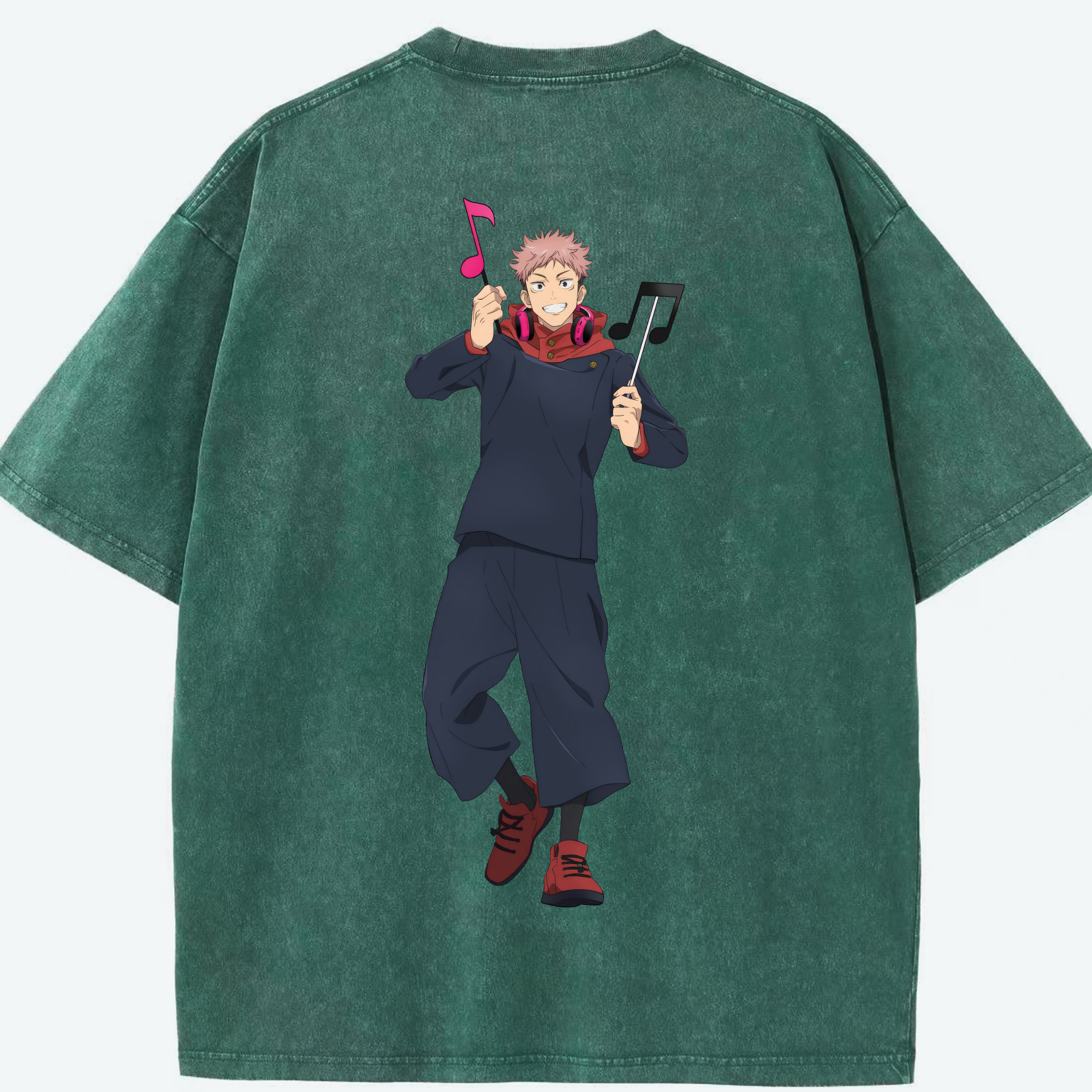 （画像用） 呪術廻戦 Jujutsu Kaisen 綿100% ヴィンテージ風 半袖Tシャツ（背面プリント）